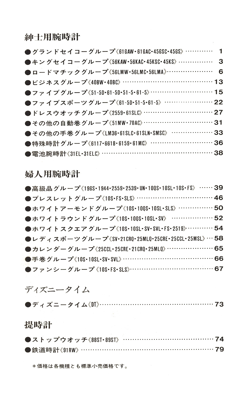 Seiko Catalog