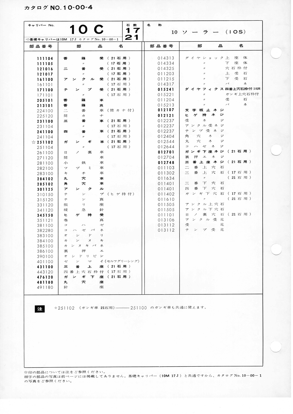 watch movement technical information