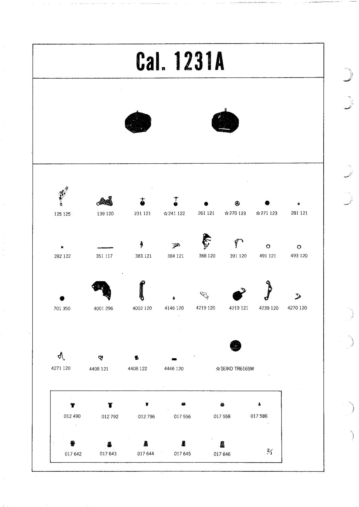 watch movement technical information