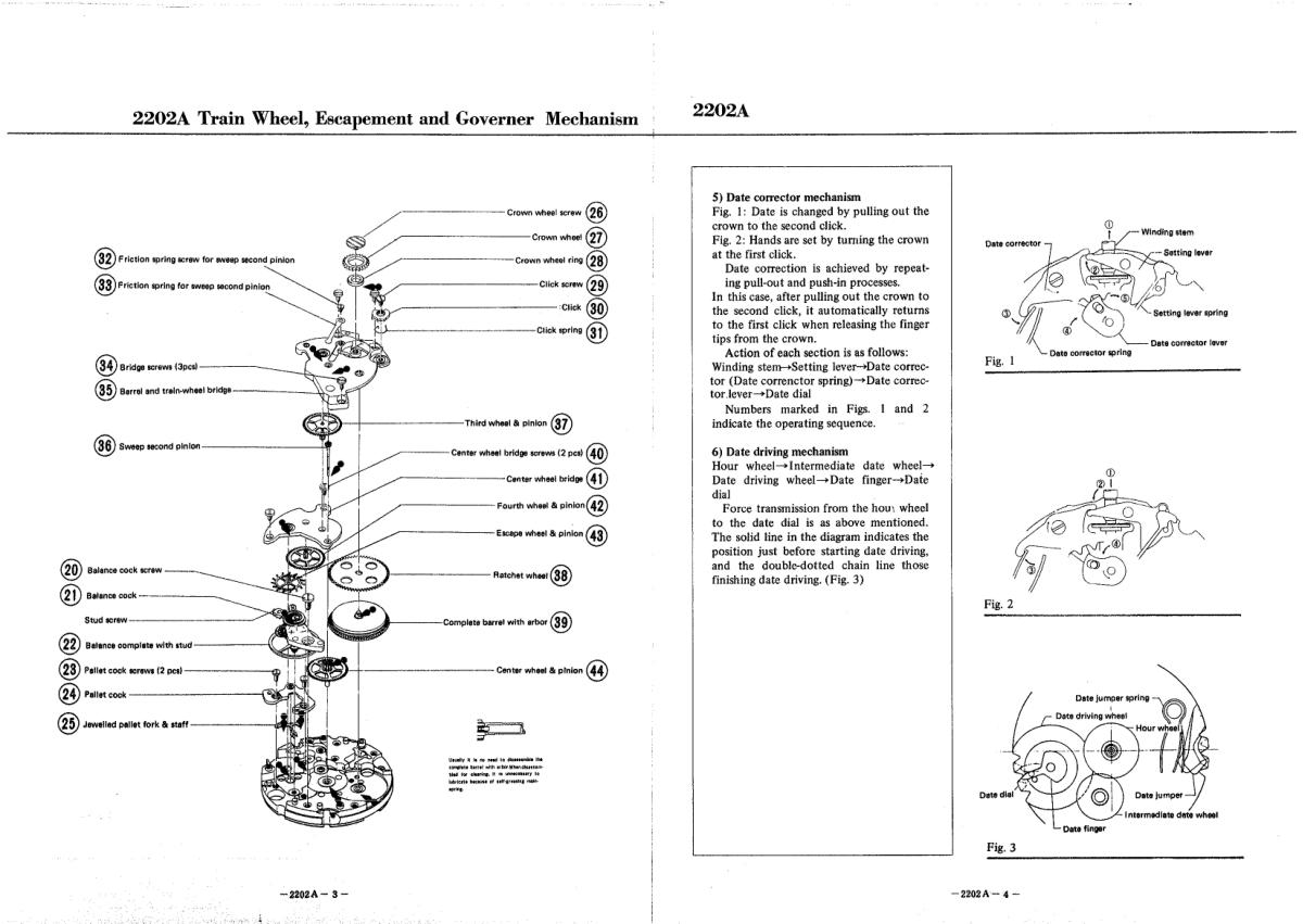 watch movement technical information