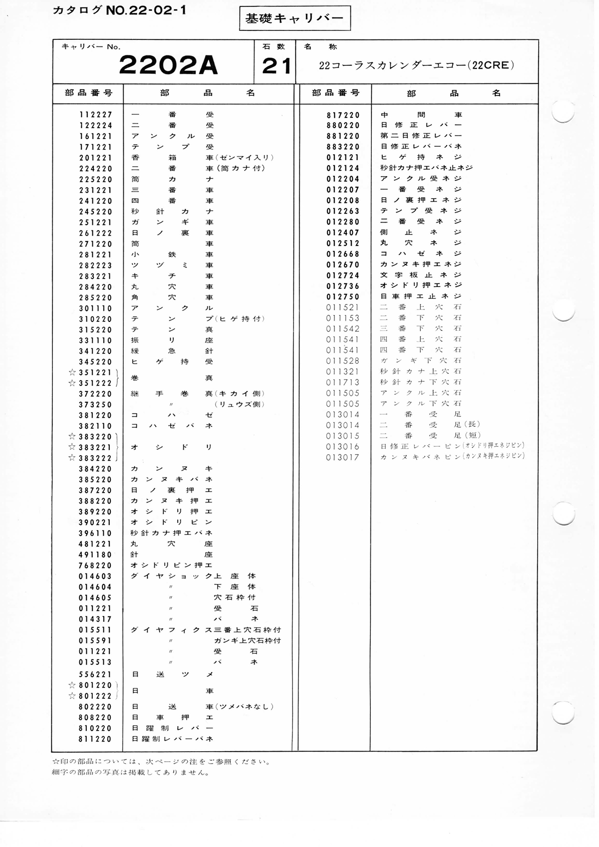 watch movement technical information