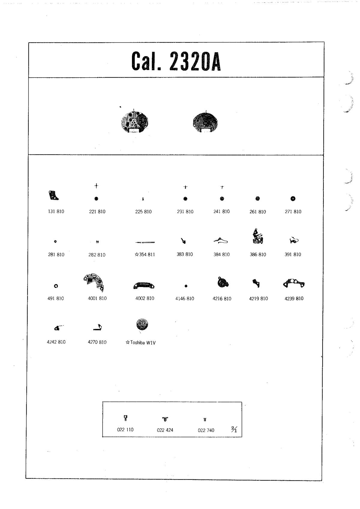 watch movement technical information