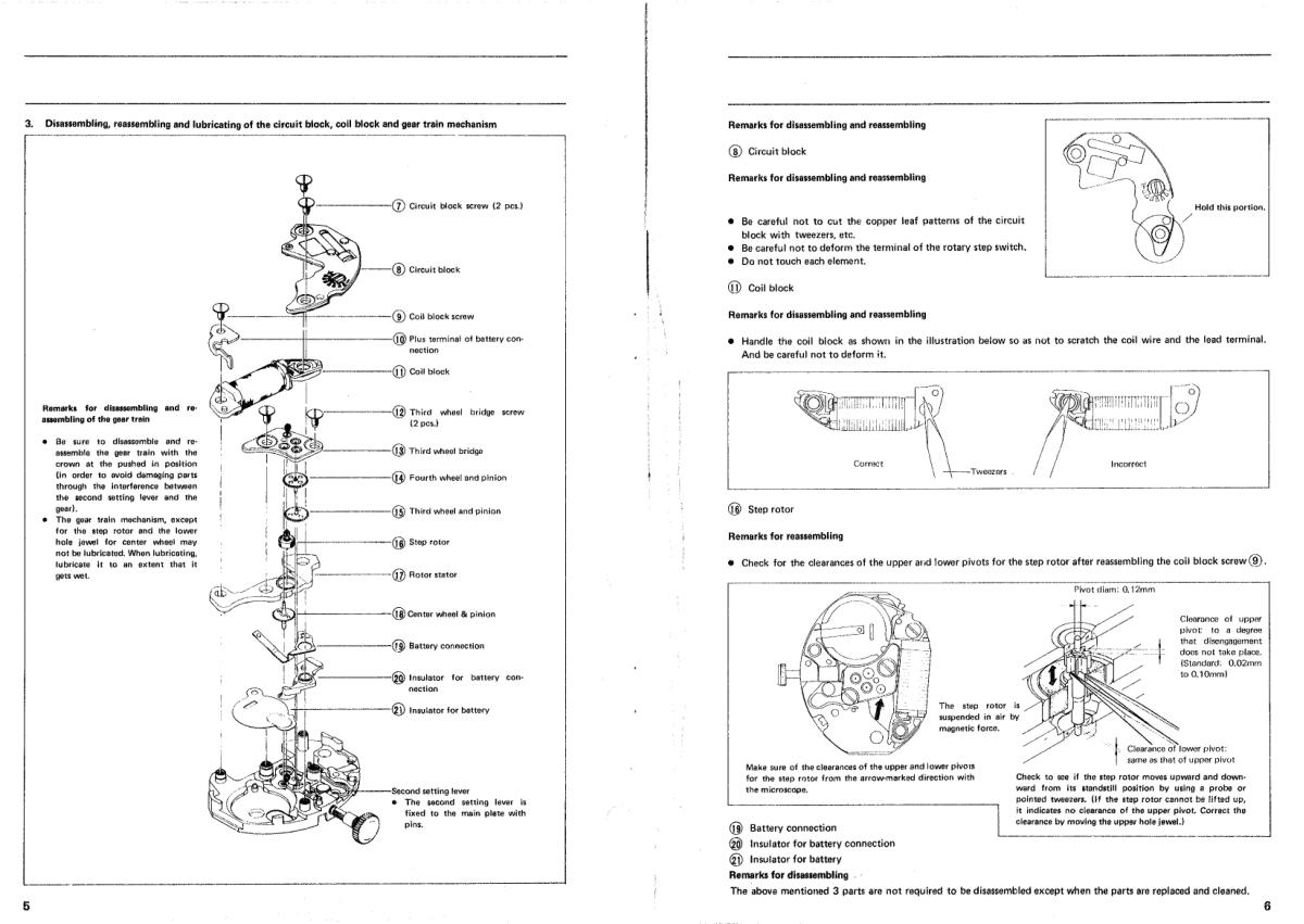 watch movement technical information