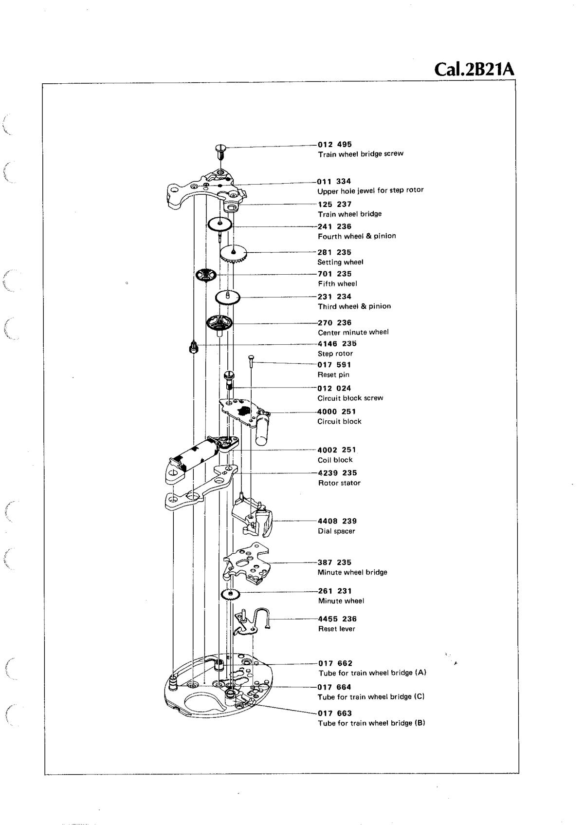 watch movement technical information