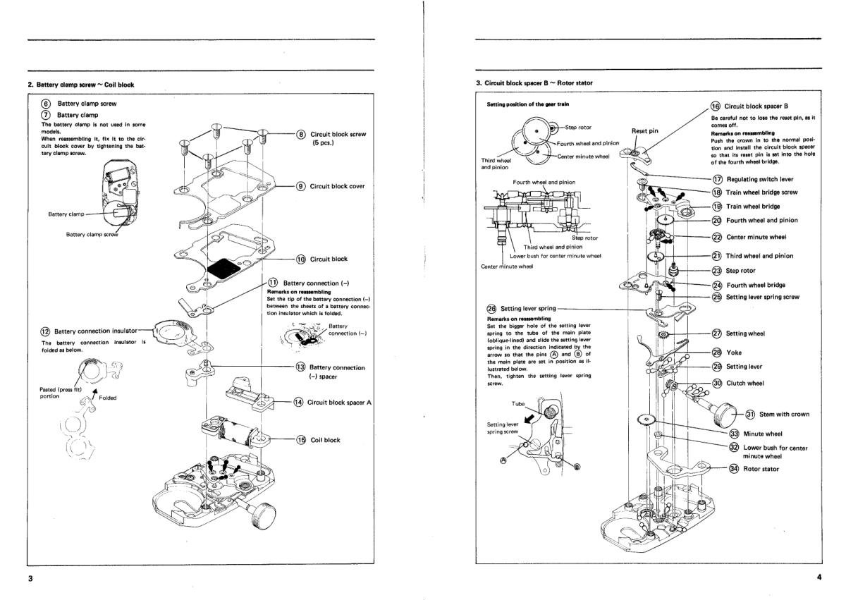 watch movement technical information