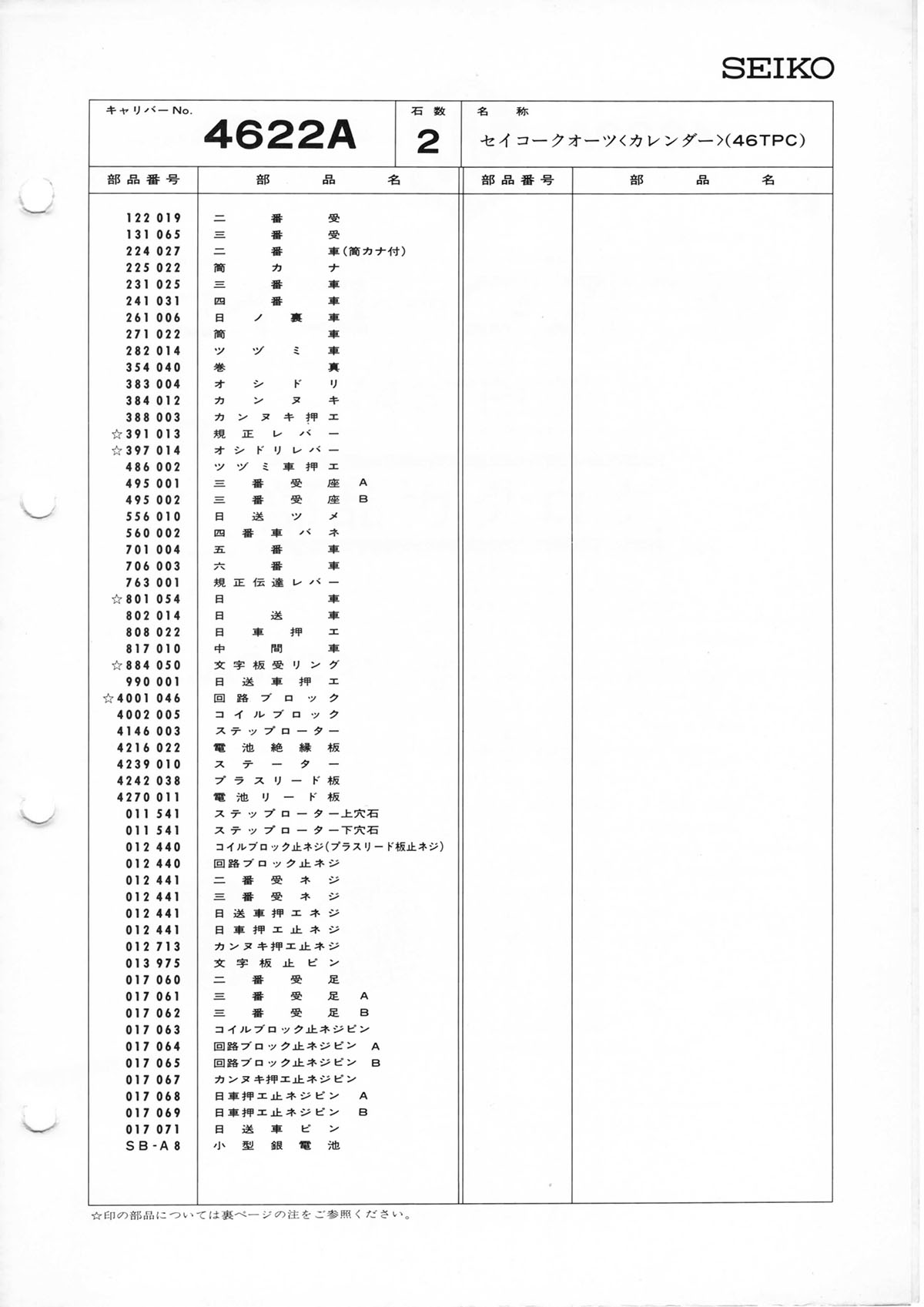 watch movement technical information