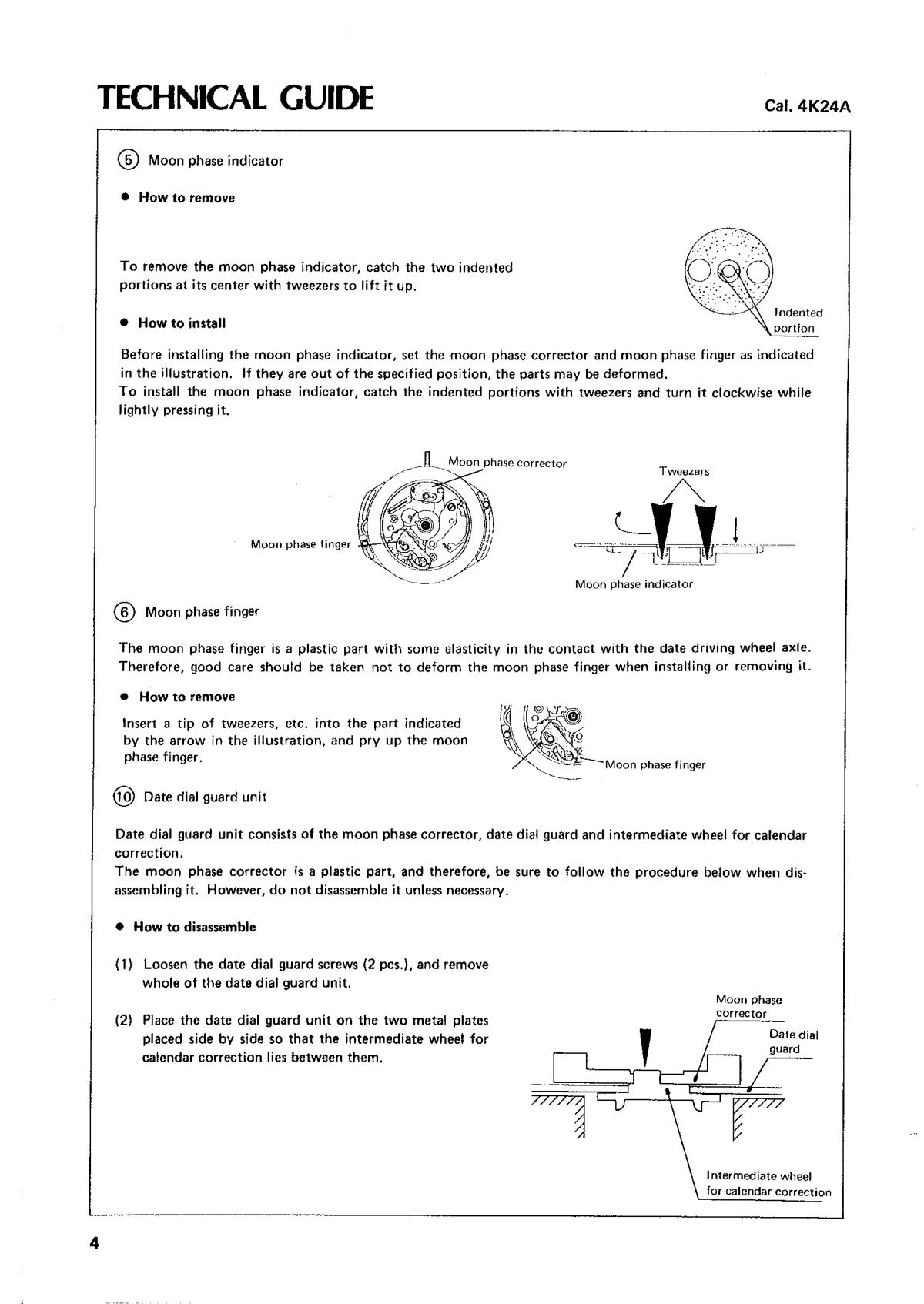 watch movement technical information