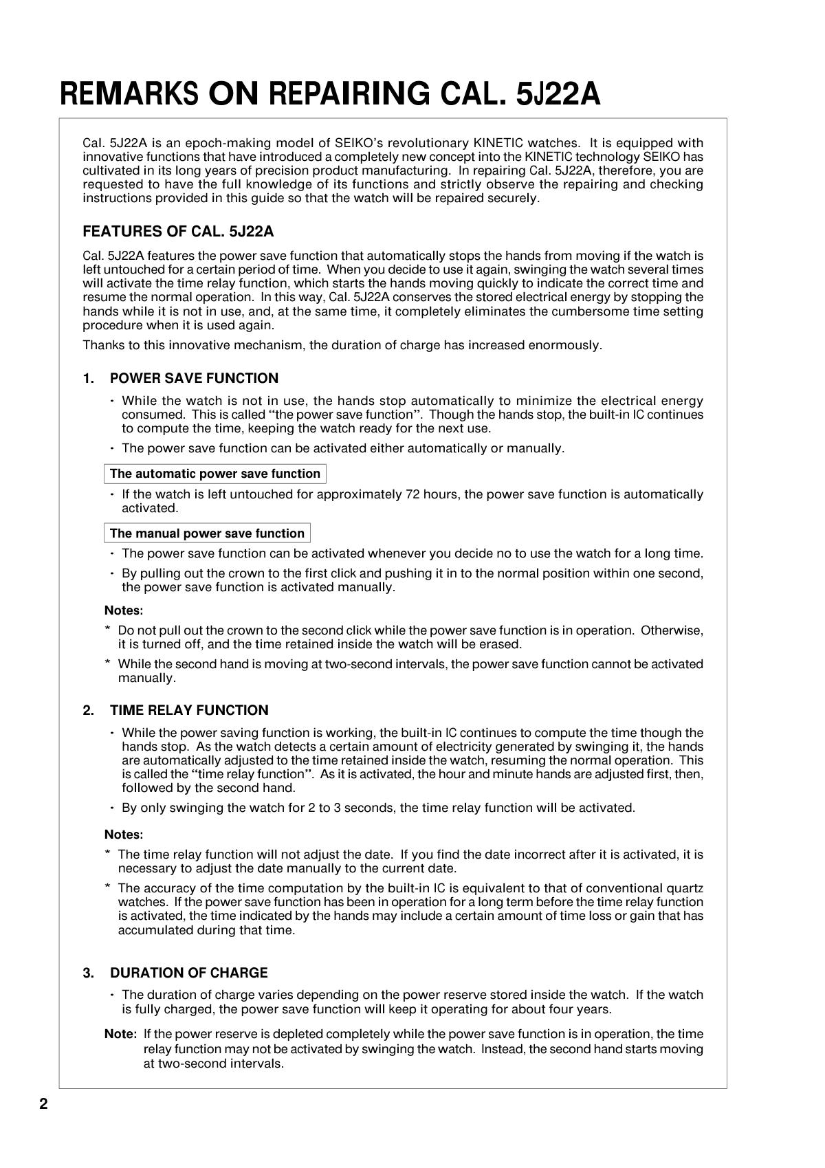 watch movement technical information