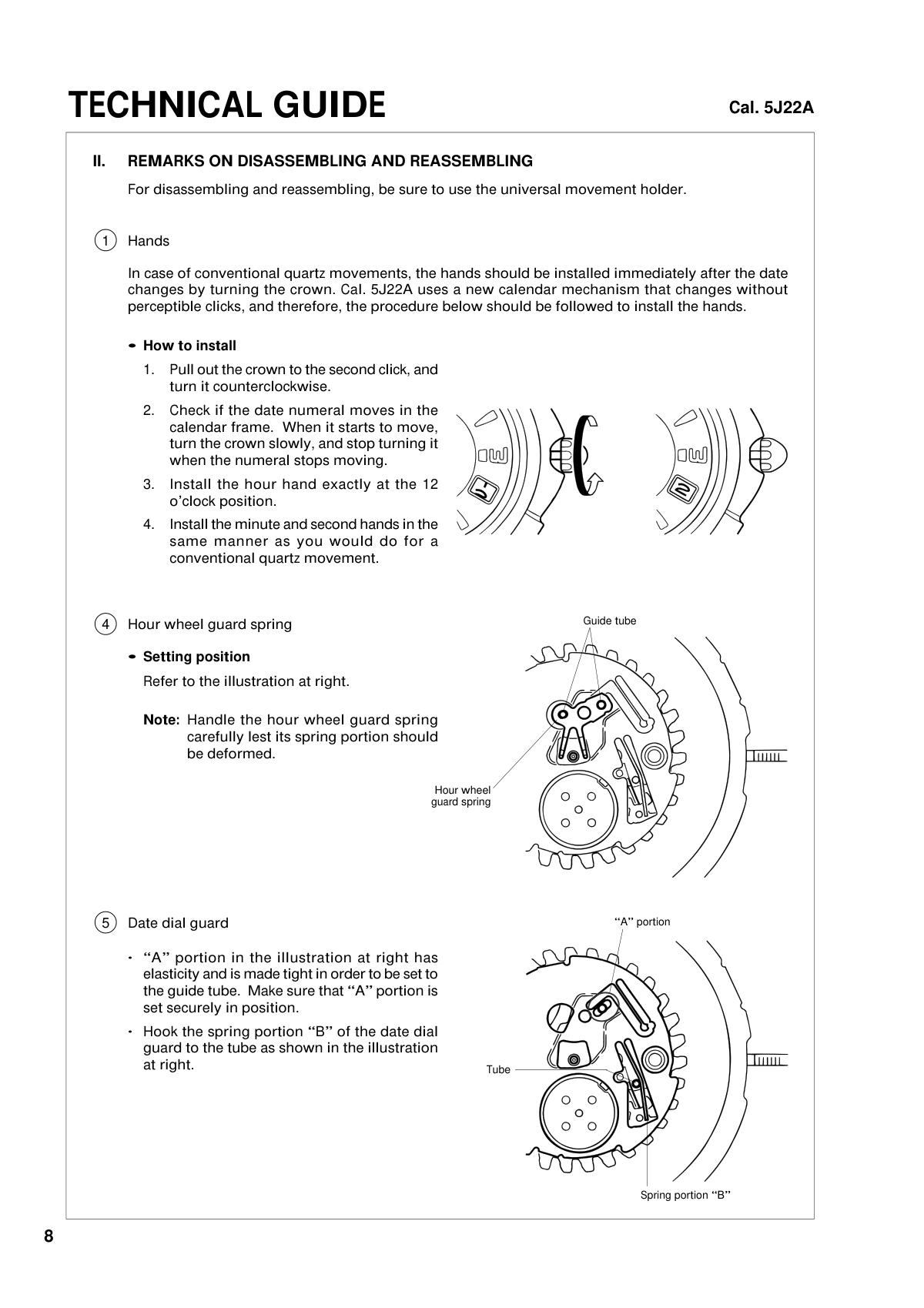 watch movement technical information