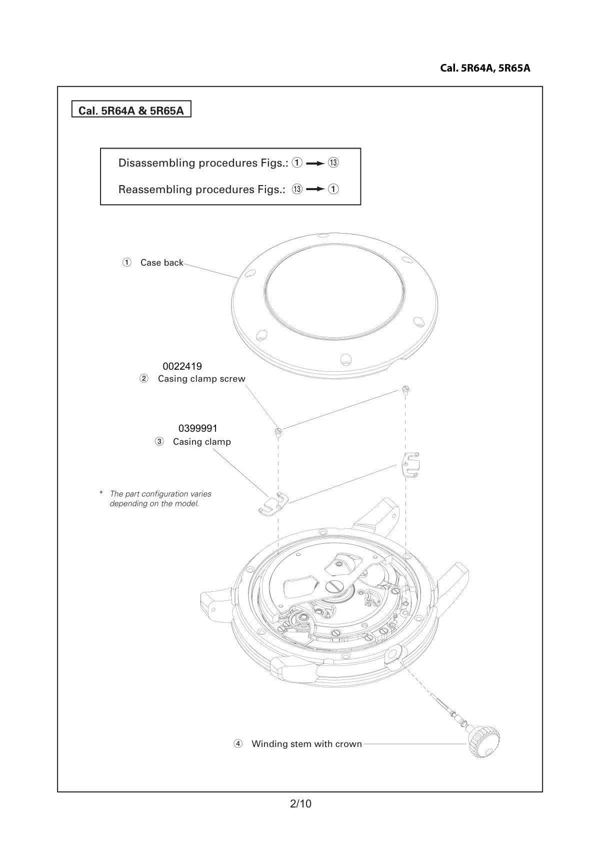 watch movement technical information