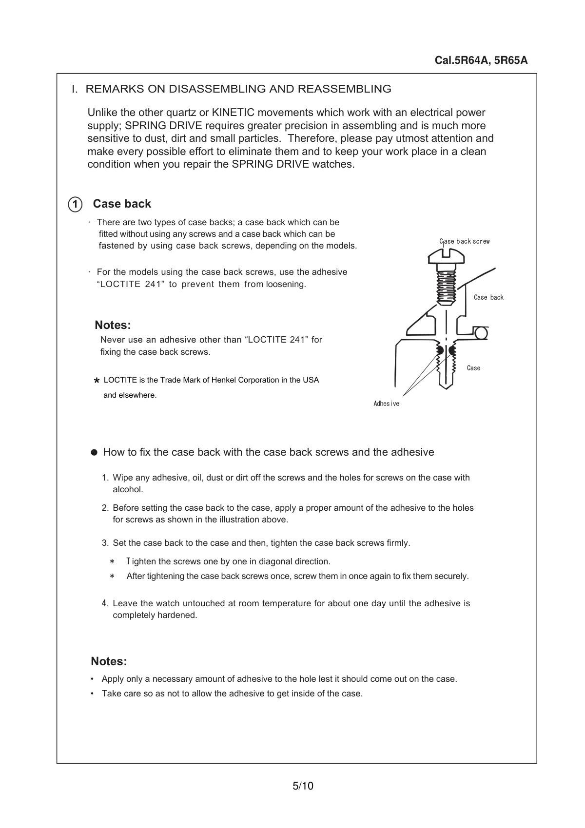 watch movement technical information