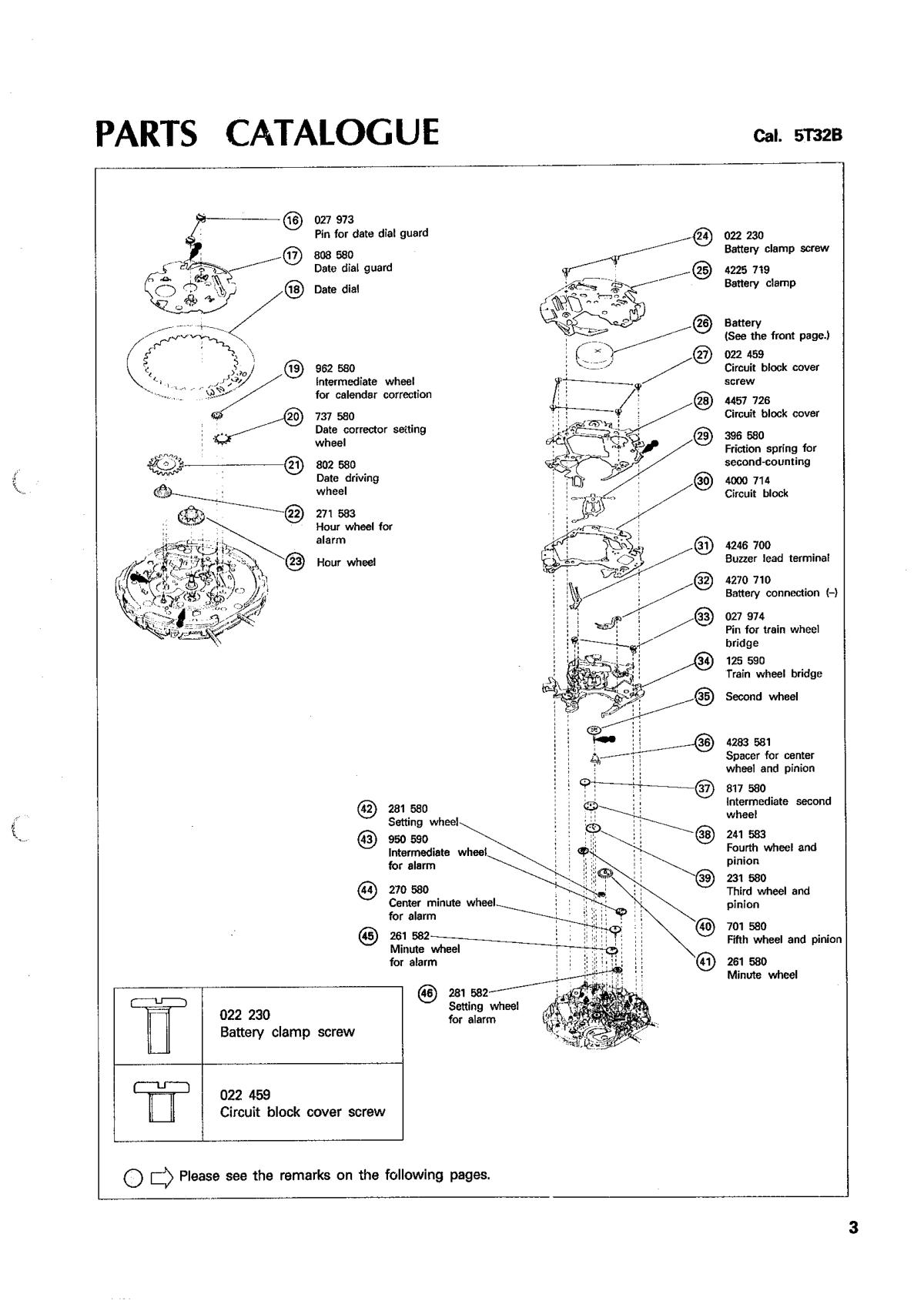 watch movement technical information