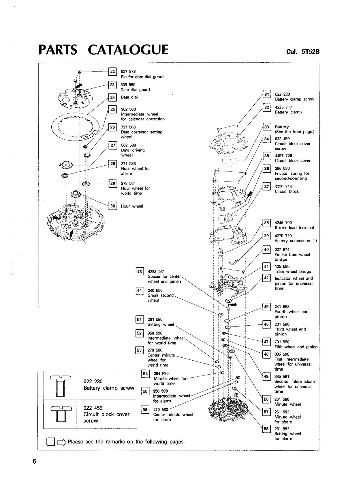 watch movement technical information