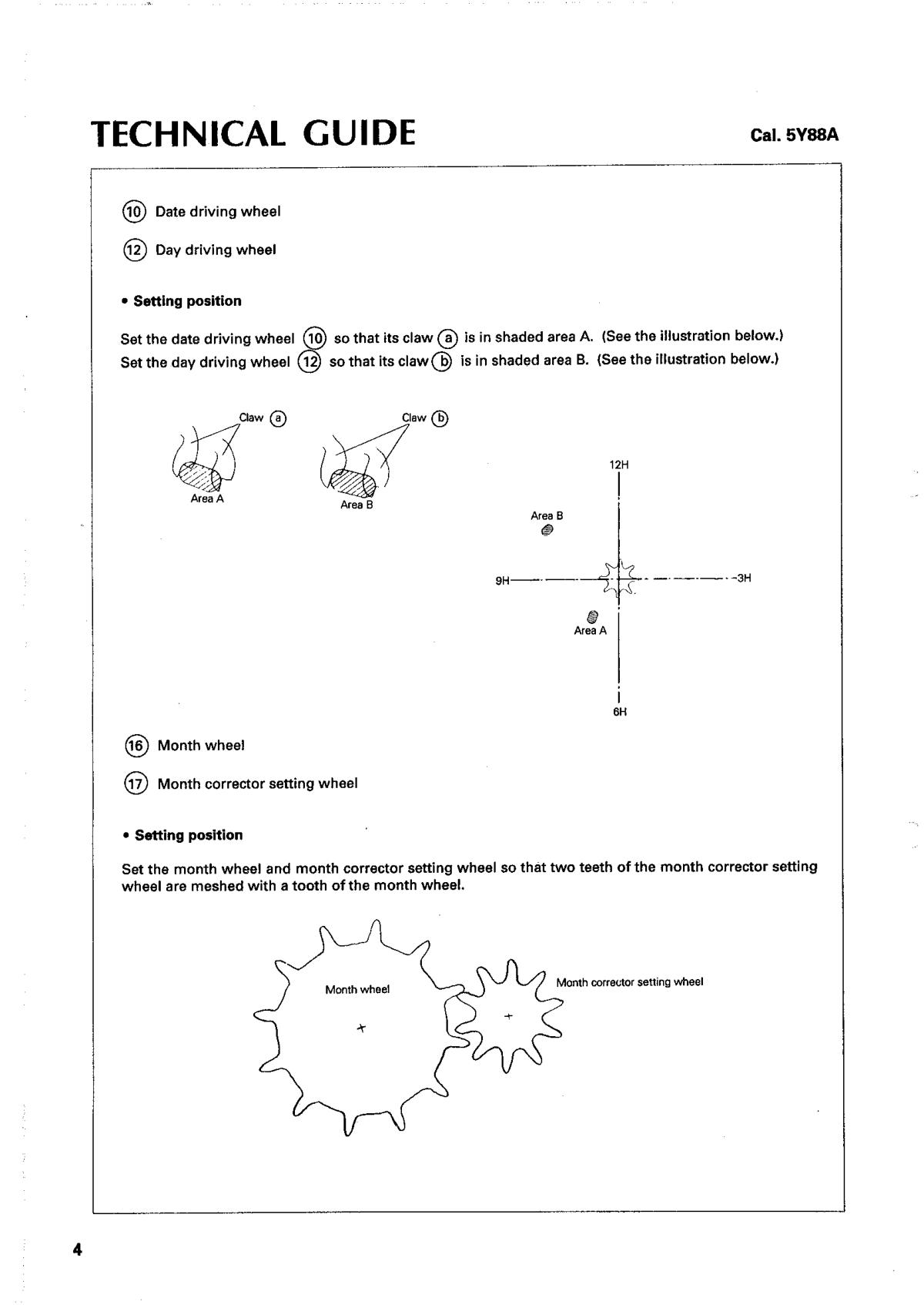 watch movement technical information