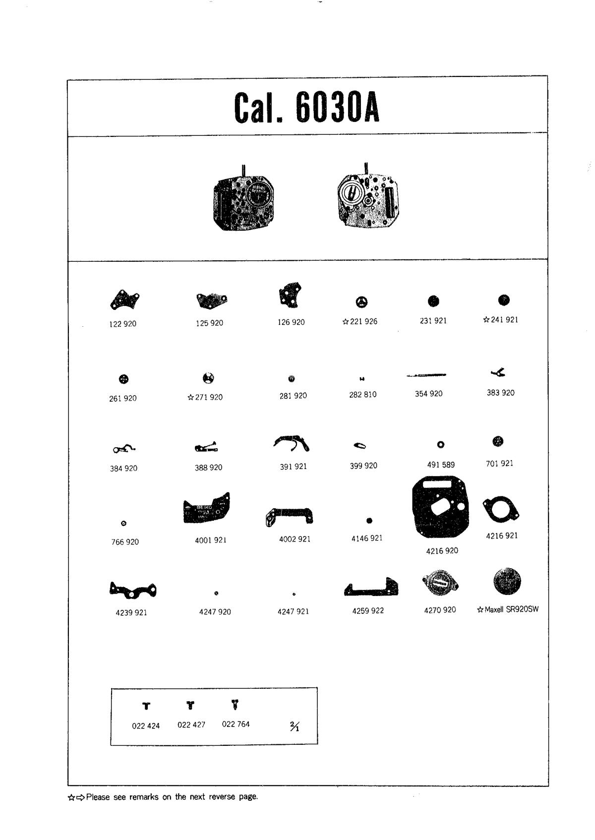 watch movement technical information