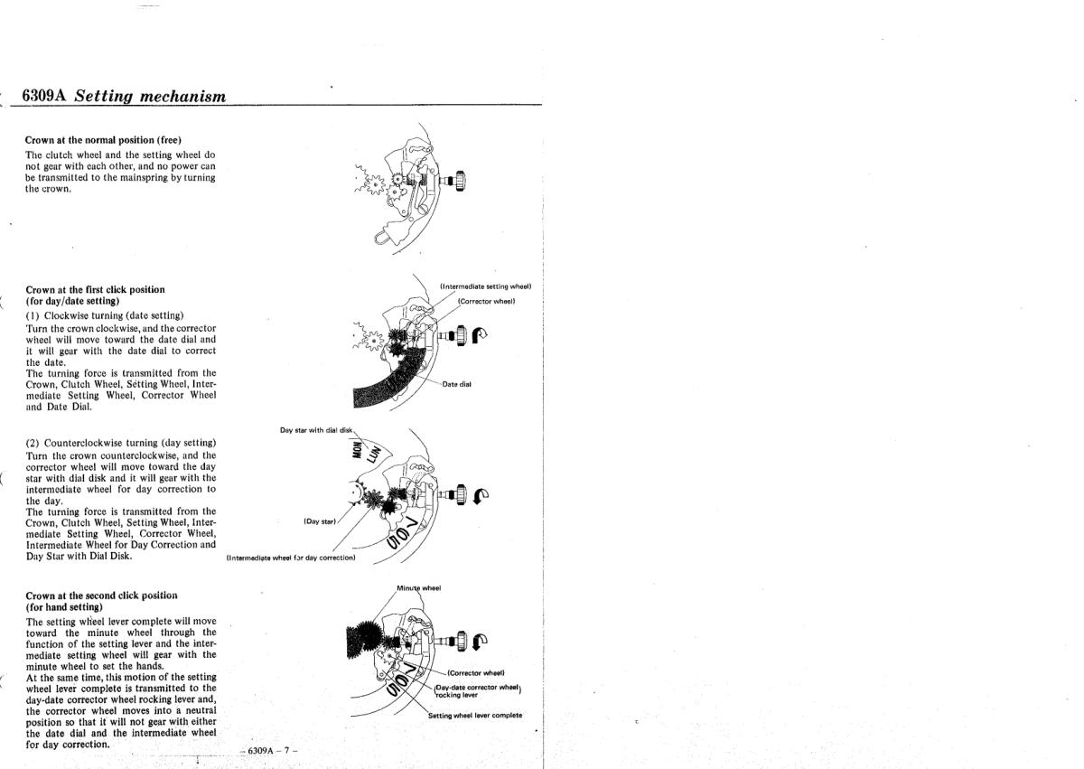 watch movement technical information