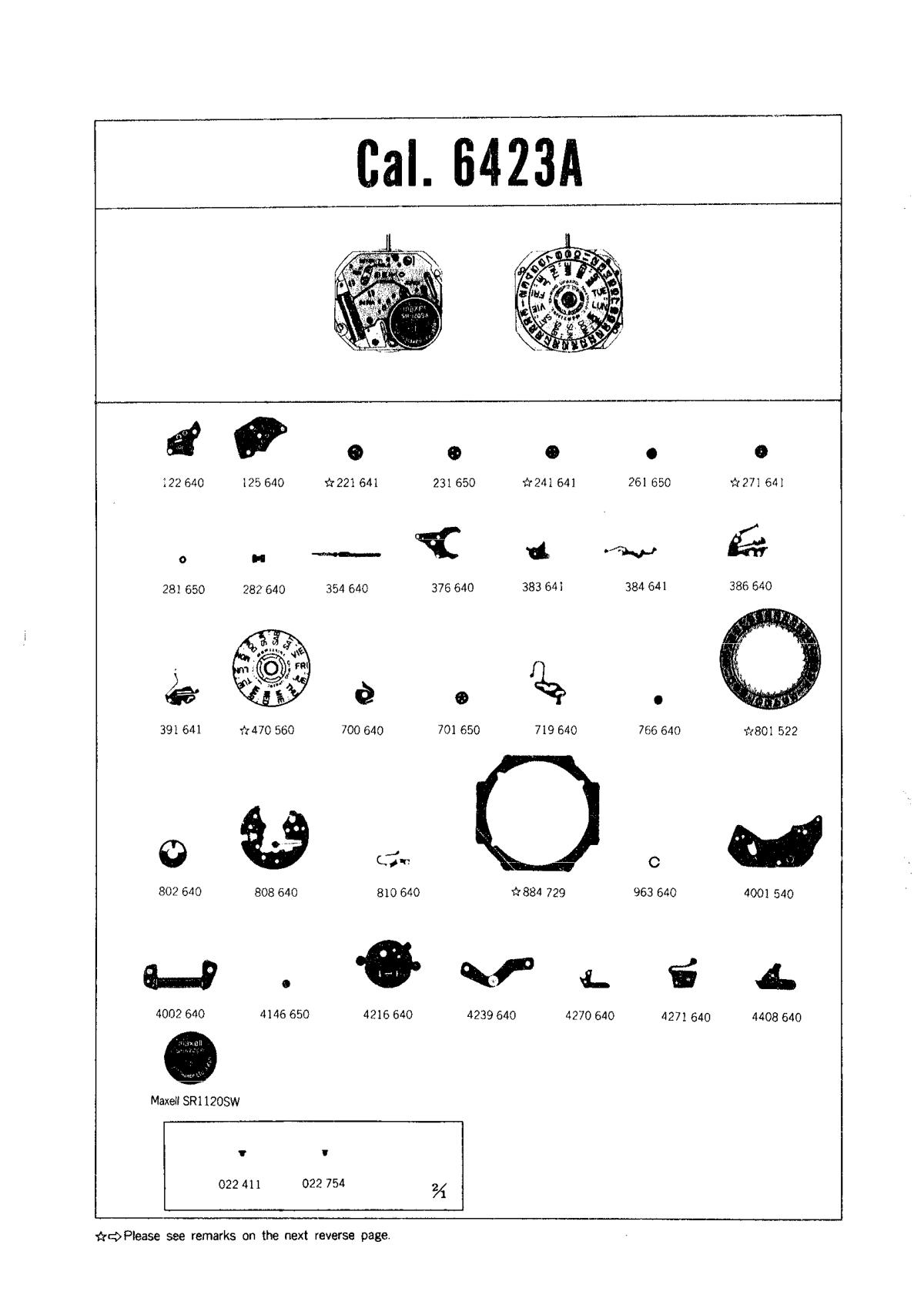 watch movement technical information