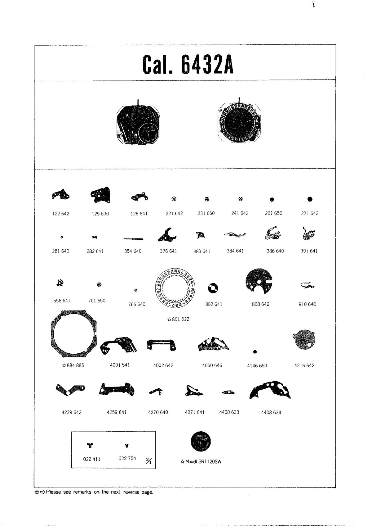 watch movement technical information