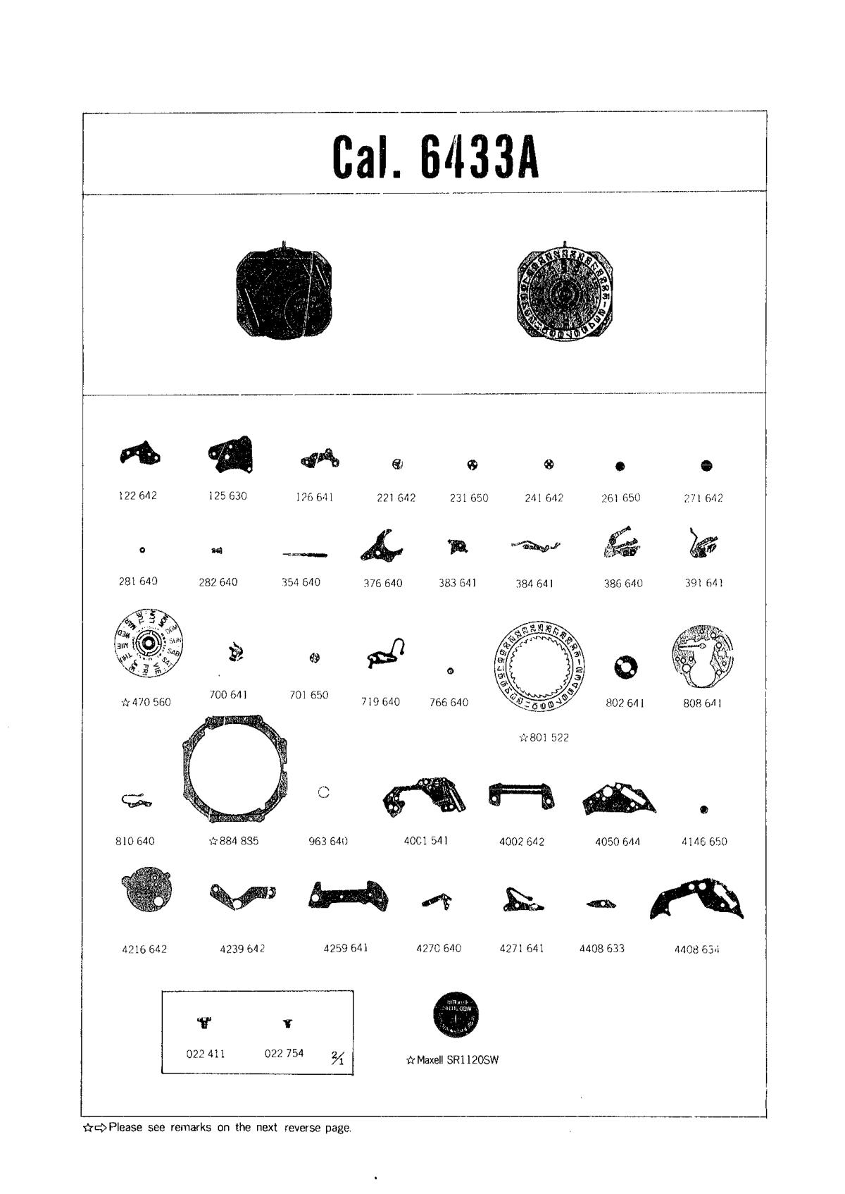 watch movement technical information