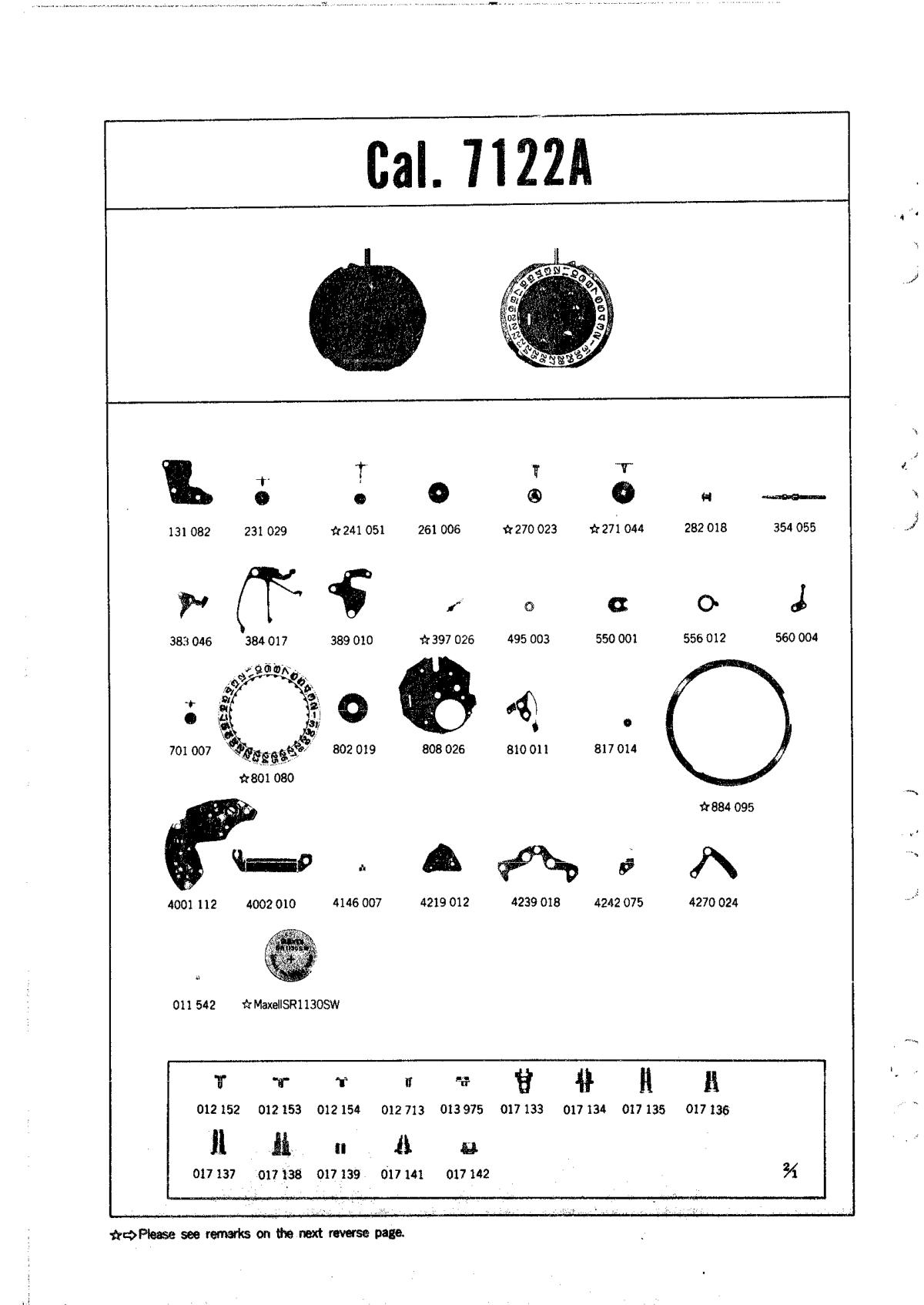 watch movement technical information