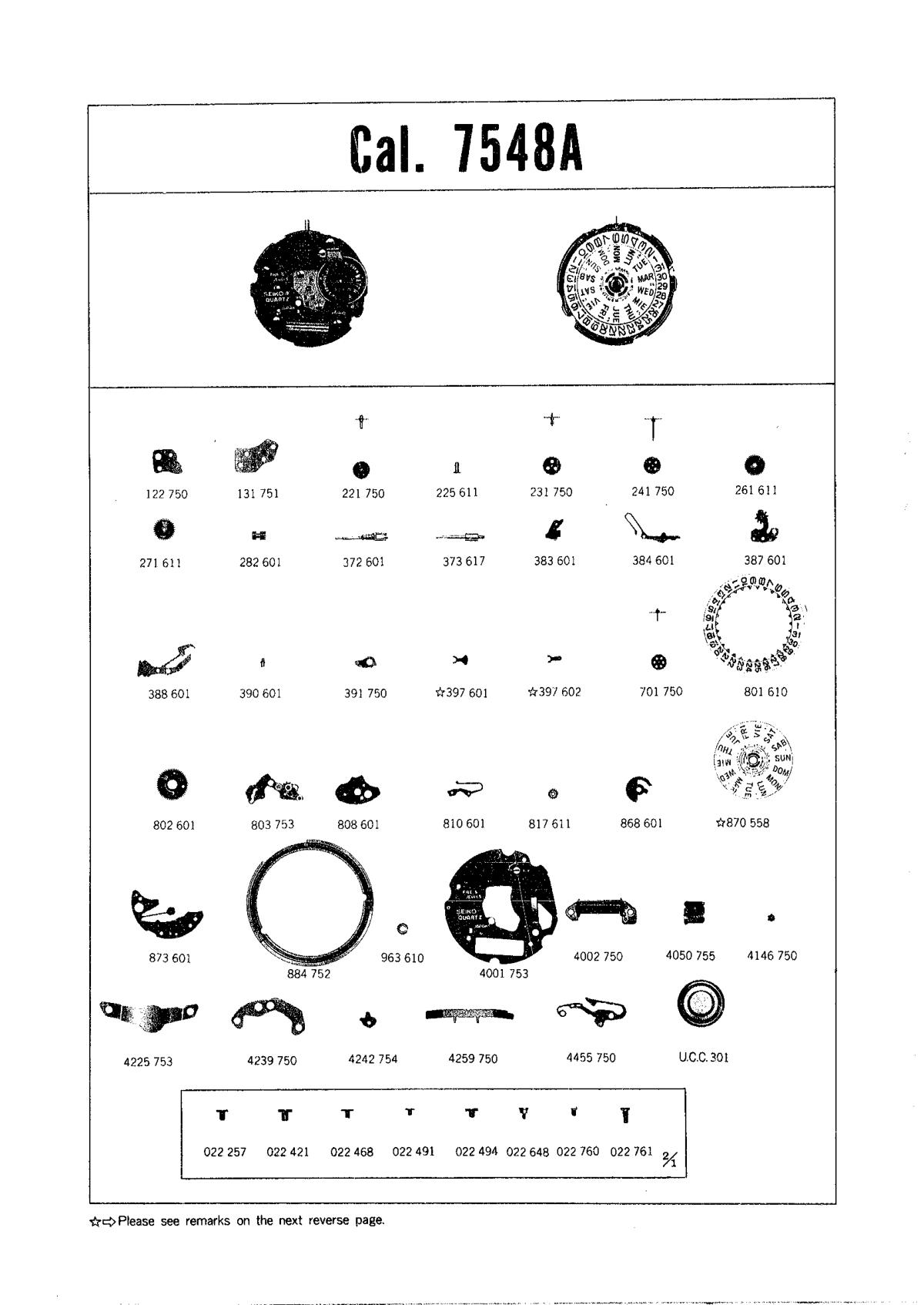 watch movement technical information