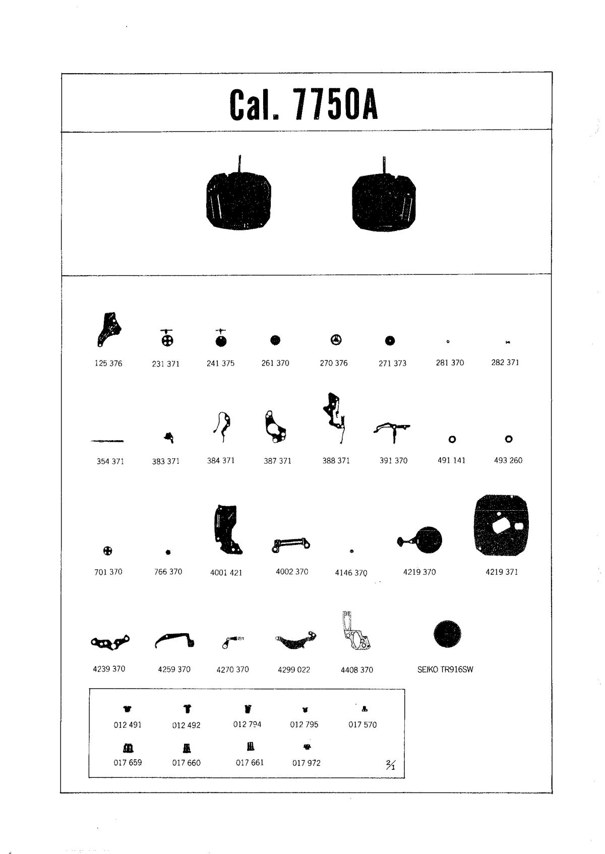 watch movement technical information