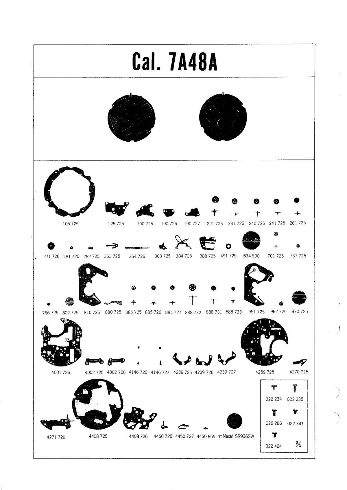 watch movement technical information