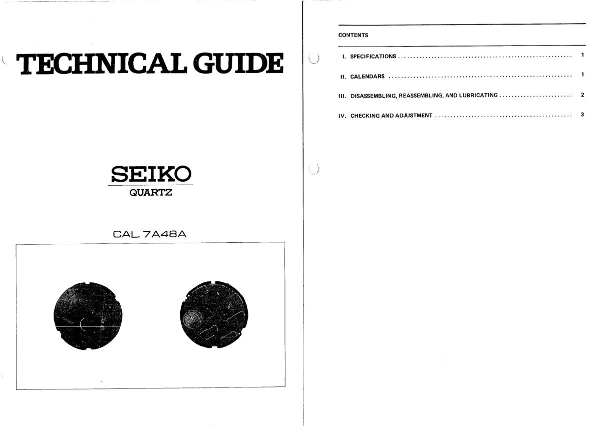 watch movement technical information