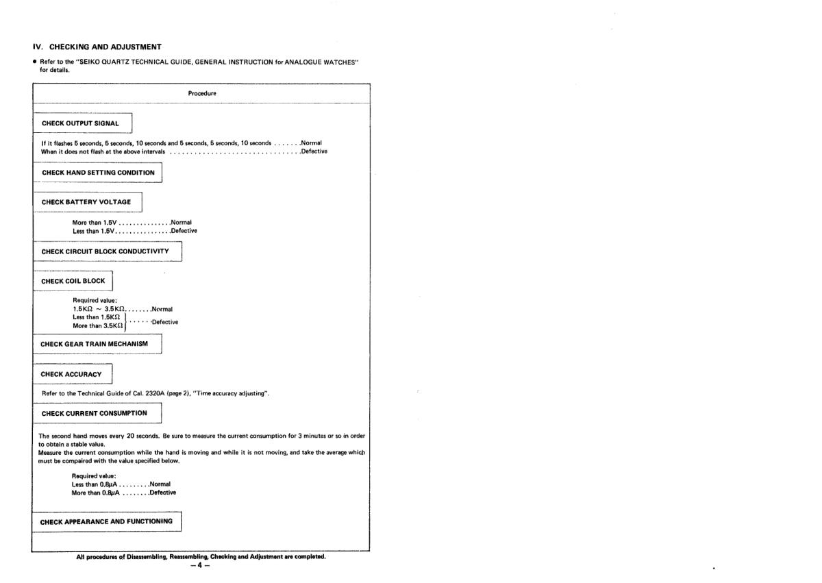 watch movement technical information